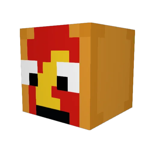 Drumseb Minecraft avatar head, 3D render