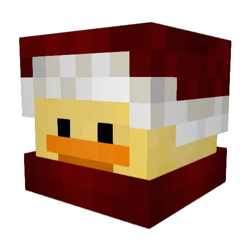 Drumshe Minecraft avatar head, 3D render