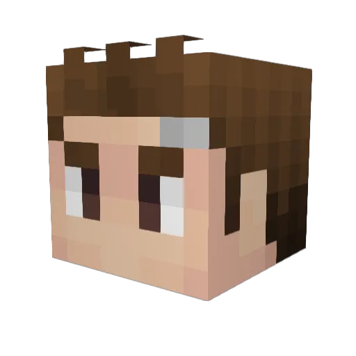 Drumsticks_ Minecraft avatar head, 3D render