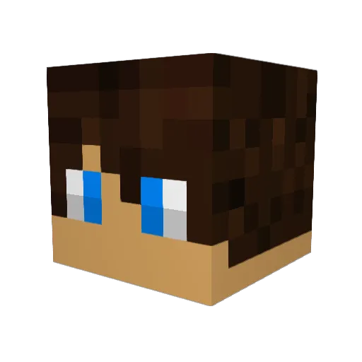 DrunkCookie Minecraft avatar head, 3D render
