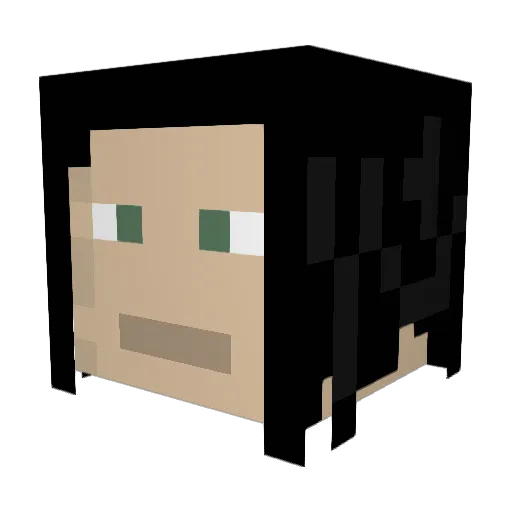 DrunkDane Minecraft avatar head, 3D render
