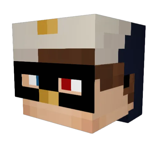 DrunkInBeer Minecraft avatar head, 3D render