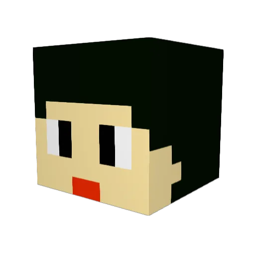 DrunkLovexD Minecraft avatar head, 3D render