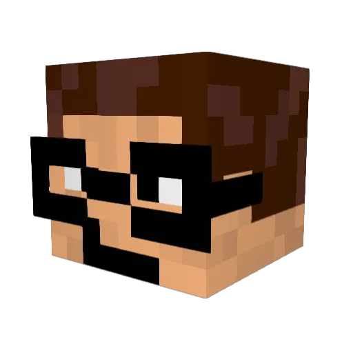DrunkMonkey Minecraft avatar head, 3D render