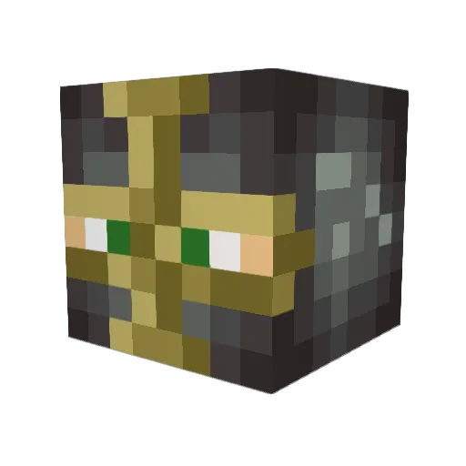 DrunkPainter Minecraft avatar head, 3D render