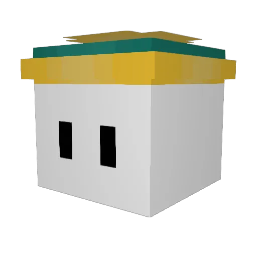 DrunkRelic Minecraft avatar head, 3D render