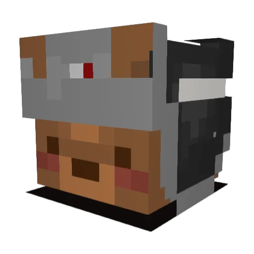 DrunkSoviet Minecraft avatar head, 3D render