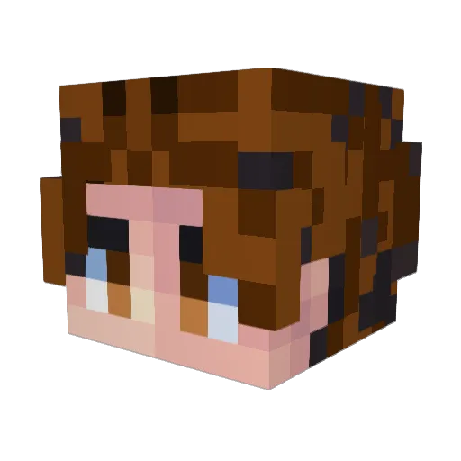 DrunkStar Minecraft avatar head, 3D render