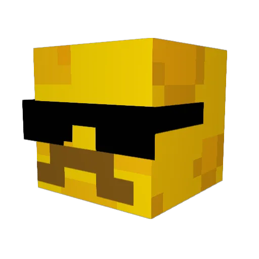 DrunkSwissCheese Minecraft avatar head, 3D render