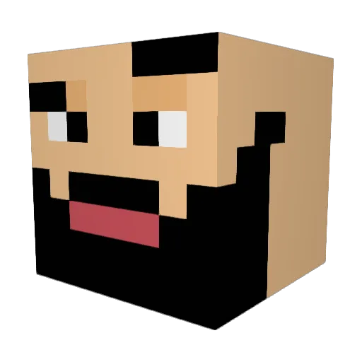 Drunkasaurus Minecraft avatar head, 3D render