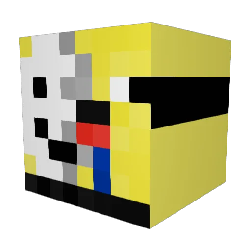 Drunkdude101 Minecraft avatar head, 3D render