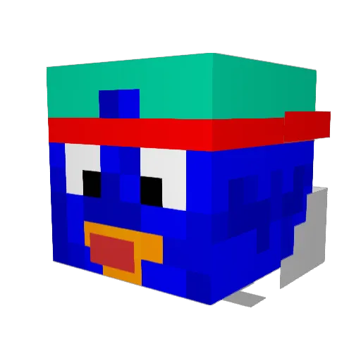 DrunkenDwarf07 Minecraft avatar head, 3D render