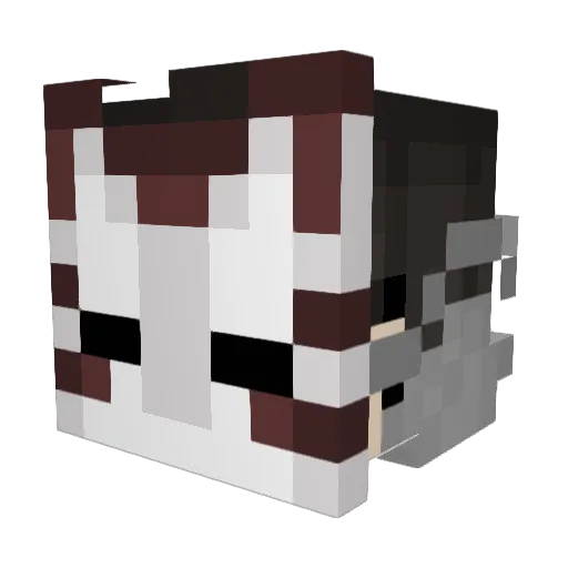 DrunkenKitsune Minecraft avatar head, 3D render