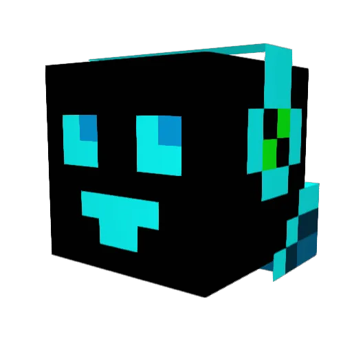 DrunkenVII Minecraft avatar head, 3D render