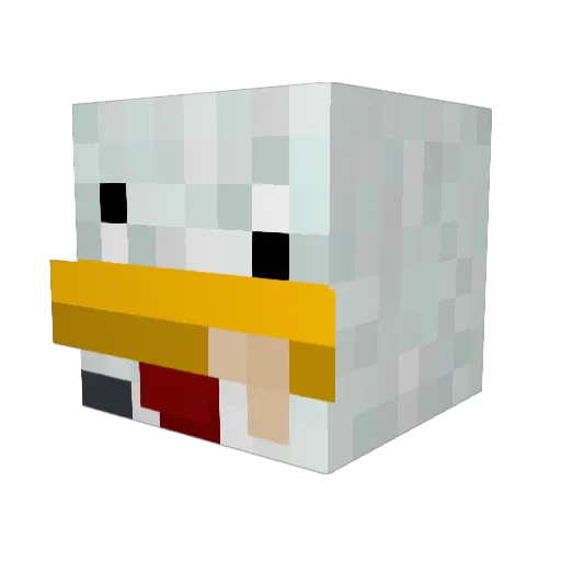 Drunken_Chicken1 Minecraft avatar head, 3D render