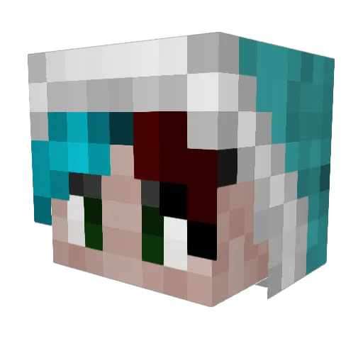 Drunkfellas Minecraft avatar head, 3D render