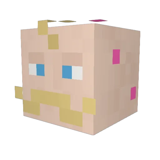 Drunknmstr Minecraft avatar head, 3D render
