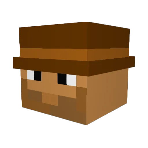 Drunknstar Minecraft avatar head, 3D render