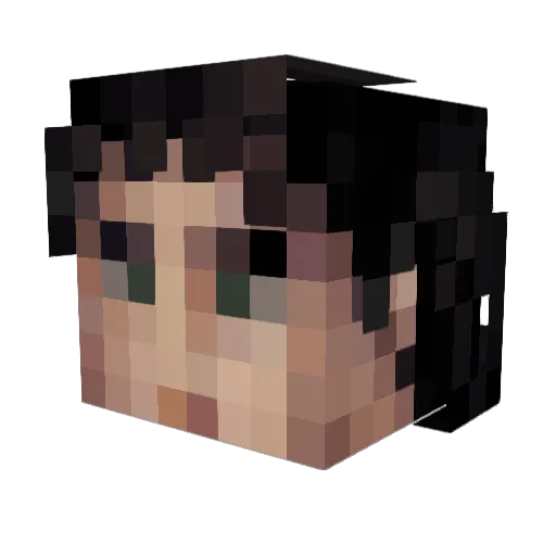 Druscans Minecraft avatar head, 3D render