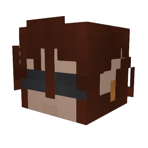 DrususTheDumb Minecraft avatar head, 3D render