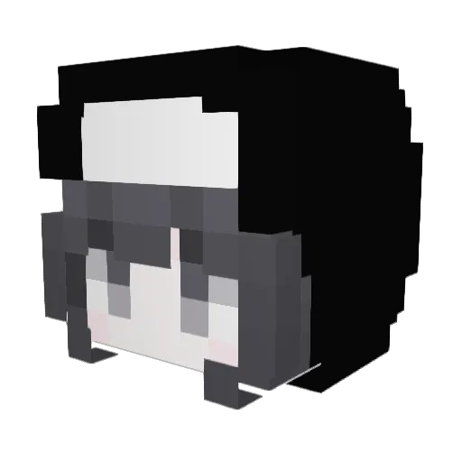 Druviss Minecraft avatar head, 3D render