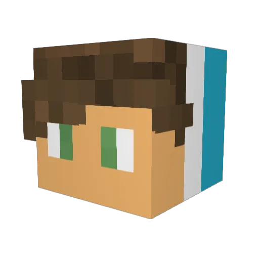 Druxolo Minecraft avatar head, 3D render