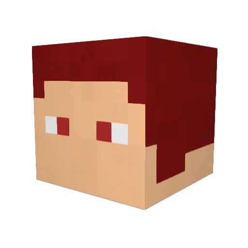 Druza Minecraft avatar head, 3D render