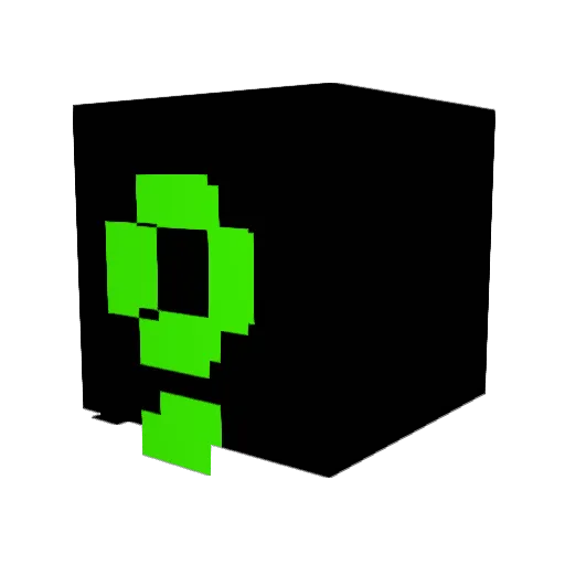 Druzelle Minecraft avatar head, 3D render