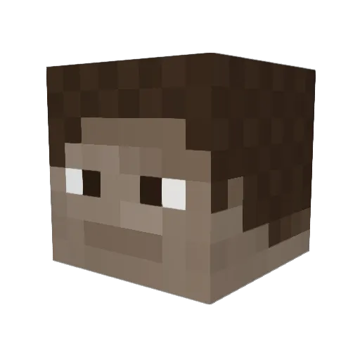 DrwaloBonk Minecraft avatar head, 3D render