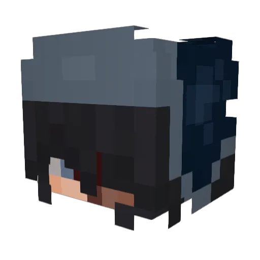 Drwng Minecraft avatar head, 3D render