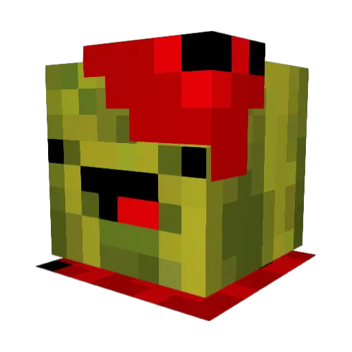 Drwskey Minecraft avatar head, 3D render