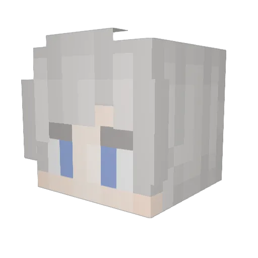 Drxchii Minecraft avatar head, 3D render