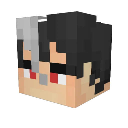 Drxsa Minecraft avatar head, 3D render
