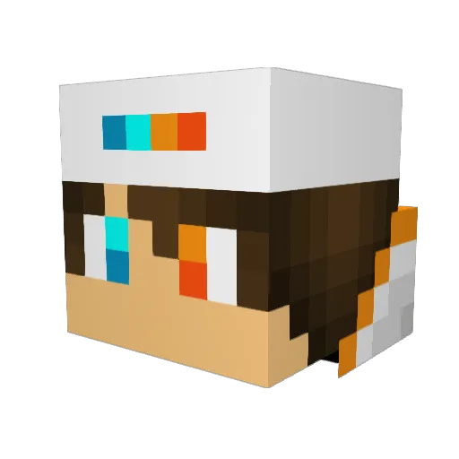 Dry1ce Minecraft avatar head, 3D render
