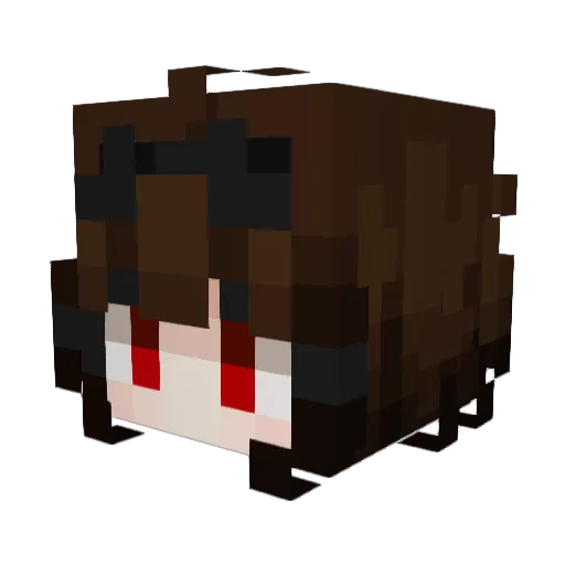 DryBaguette Minecraft avatar head, 3D render