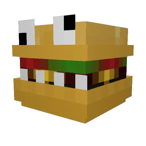 DryBuns Minecraft avatar head, 3D render