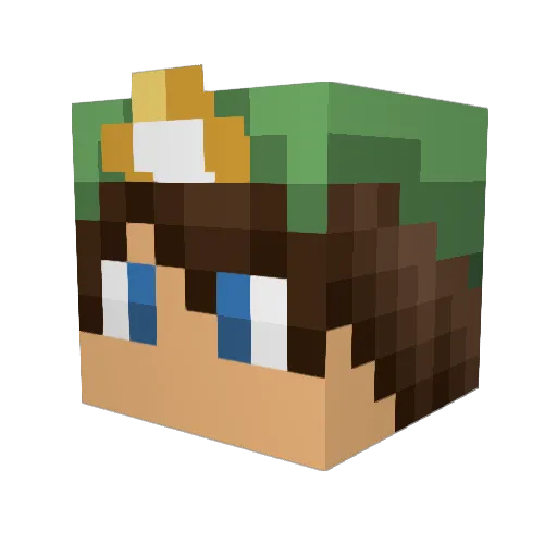 DryLuigi1 Minecraft avatar head, 3D render