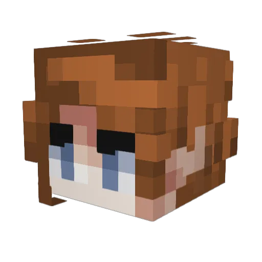 DryMoss Minecraft avatar head, 3D render