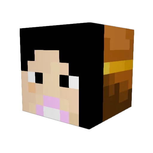 Dryame Minecraft avatar head, 3D render