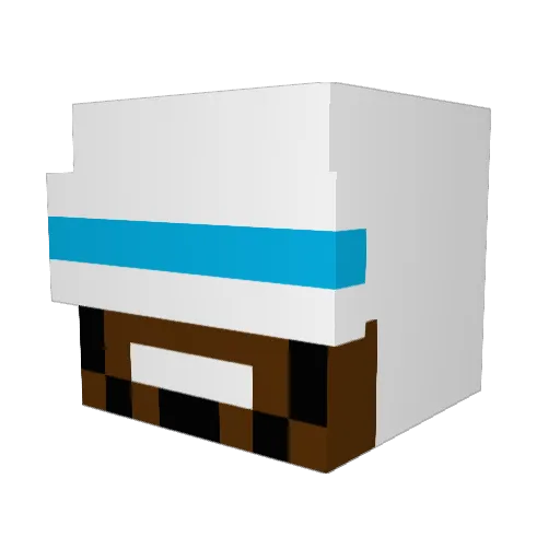 Drydino Minecraft avatar head, 3D render