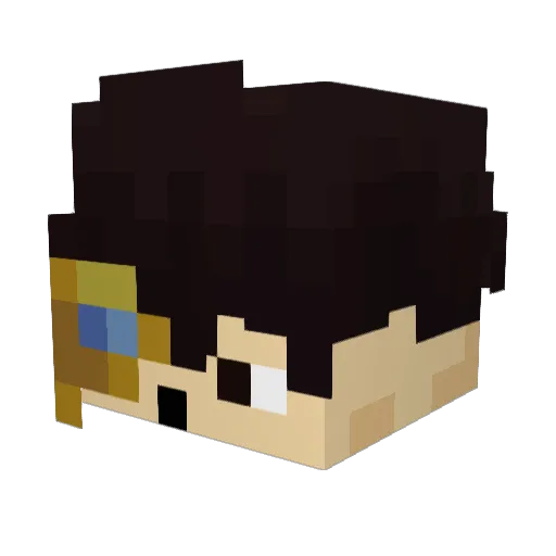 Dryerr Minecraft avatar head, 3D render