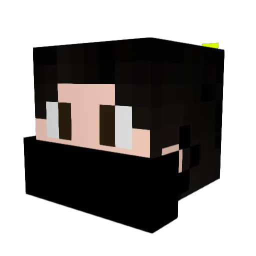 Dryifan Minecraft avatar head, 3D render