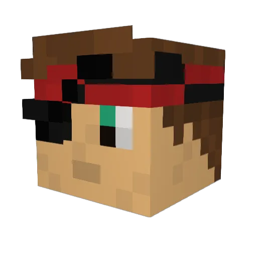 Drymer Minecraft avatar head, 3D render
