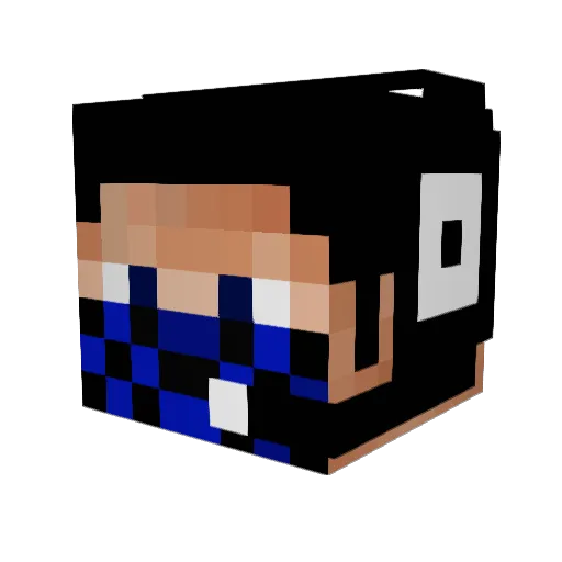 Drynis Minecraft avatar head, 3D render
