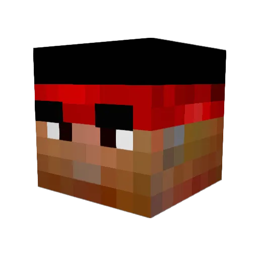 Dryoss Minecraft avatar head, 3D render
