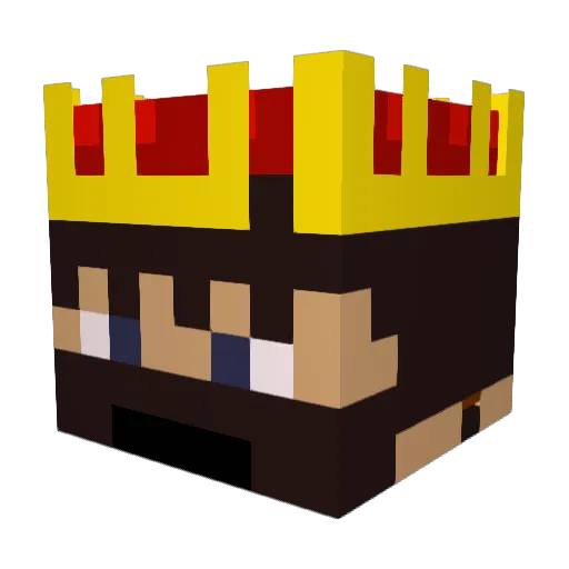 Drypaas Minecraft avatar head, 3D render