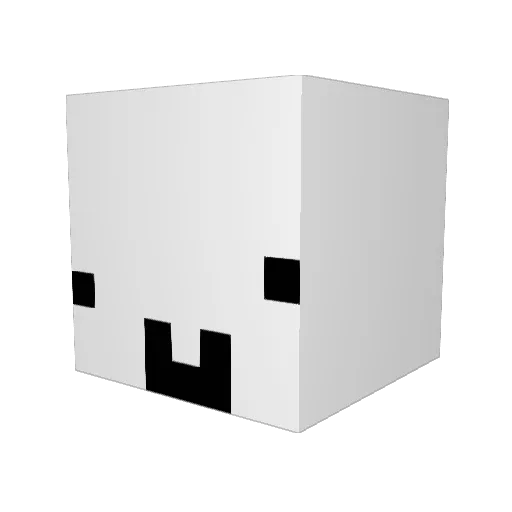 Dryq Minecraft avatar head, 3D render