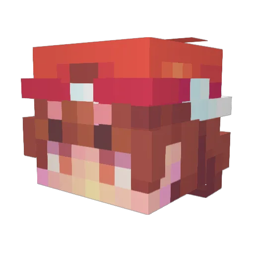 Dryrad Minecraft avatar head, 3D render