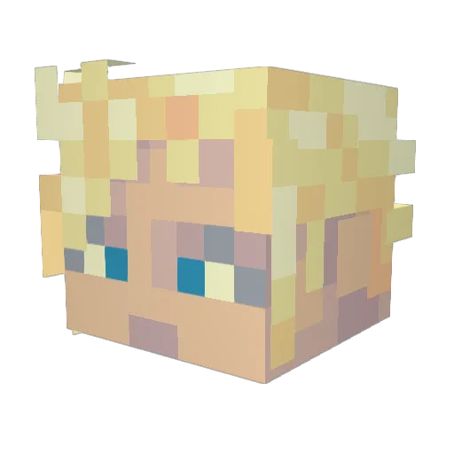 Drystark Minecraft avatar head, 3D render