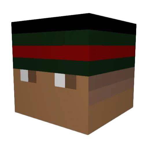 DrytimeHD Minecraft avatar head, 3D render